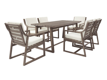 7 Piece Modern Outdoor Dining Set, Patio Furniture