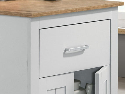 Alonzo - Small Space Counter Height Dining Table With Cabinet, Drawer, And 2 Ergonomic Counter Stools (Set of 3)