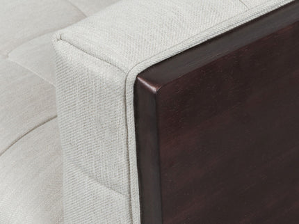 Contemporary Mid-Century Charm 3 Seater Sofa With Button Tufted Waffle Stitching