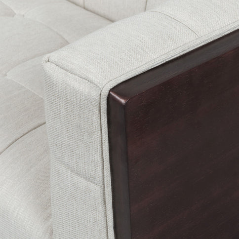Contemporary Mid-Century Charm 3 Seater Sofa With Button Tufted Waffle Stitching