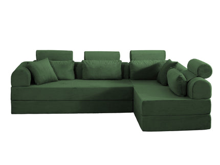 Modern L-Shape Modular Sectional Sofa, Compressed Design