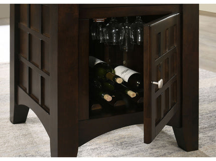 Tolland - Counter Height Dining Table With Storage Pedestal - Cappuccino