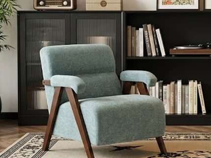 Modern Accent Chair With Tufted Armchair For Reading Room