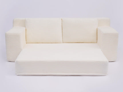 Comfortable Deep Seat Loveseat Sofa Bed, Reversible Cushion With Pillows