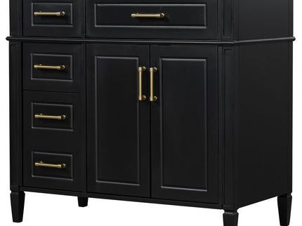 Bathroom Vanity With Sink, 4 Drawers, 2 Doors