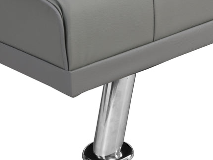 Modern Sofa Bed With Armrest 2 Holders, Wood Frame & Stainless Leg