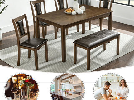Modern Dining Table Set With Upholstered Chairs