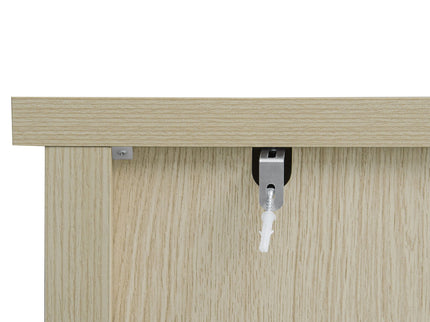 Rattan 2 Door 3 Drawer Cabinet, Suitable For Bedroom - Natural