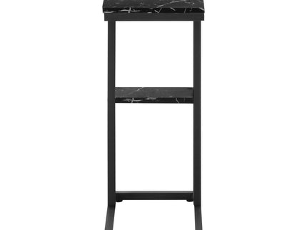 Accent Table, C - Shaped, Marble Look Contemporary & Modern Convenient Design