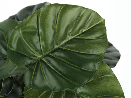 24" Tall, Artificial Plant, Alocasia, Indoor, Faux, Fake, Table, Greenery, Potted, Real Touch, Decorative - Green / Black