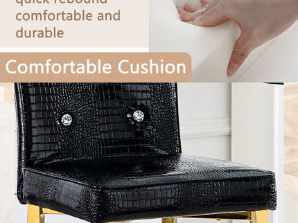 Bar Chairs With Crystal Clasp Design (Set of 2)