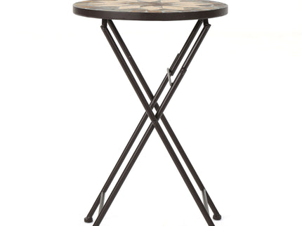 Silvester - End Table - Beige / Black