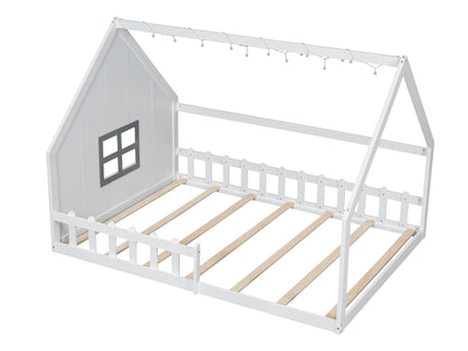 House Bed With Window And Fence