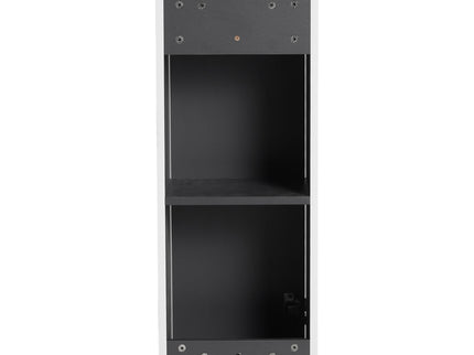 Wall Mounted Bathroom Vanity With Resin Sink And 2 Side Cabinet, 3 Soft Close Drawer - Brown Ebony