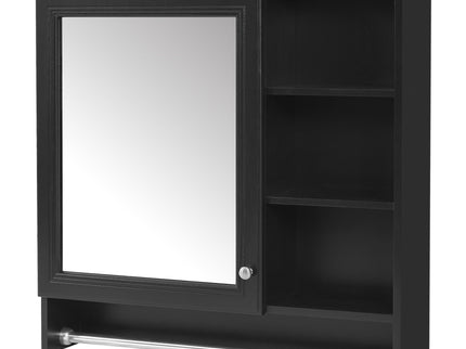 Wall Mount 2 In 1 Mirror Cabinet With Adjustable Shelf, Soft-Closing Hinges