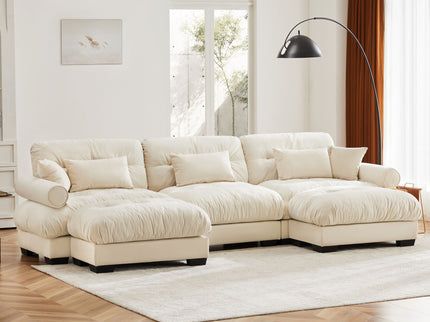 Super Comfort Oversized Modular Sectional Sofa With Movable Ottoman