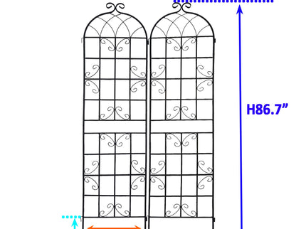 Metal Garden Rustproof Trellis For Climbing Plants Outdoor Flower Support