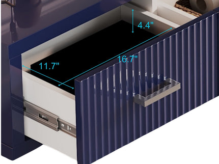 TV Stand With Slatted Drawers