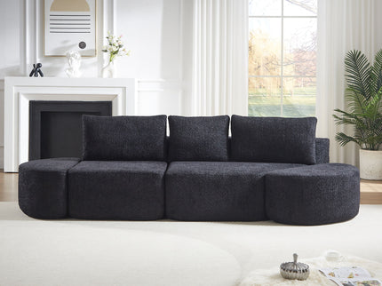 V - Shaped Modular Sofa Set With 3 Pillow