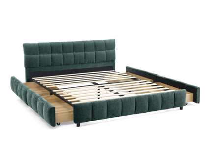 Modern Platform Bed Frame With Thick Fabric