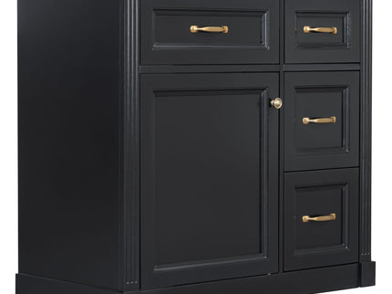 Modern Bathroom Vanity With Sink, 4 Drawers, Soft-Close Door, Adjustable Shelf