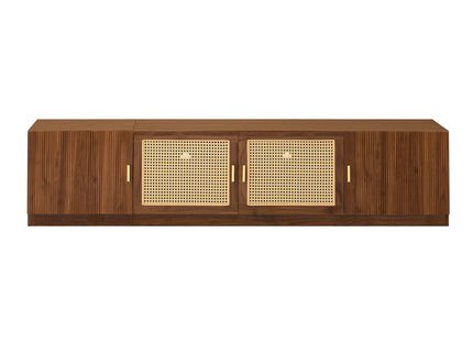 TV Stand, Media Console With Adjustable Shelves - Walnut