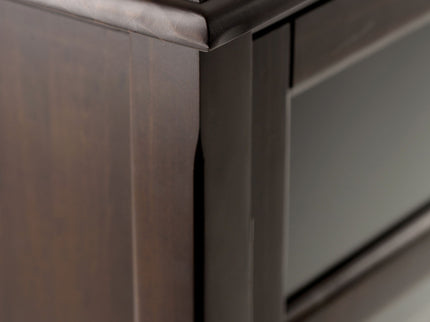 Burlington - Medium Storage Cabinet - Mahogany Brown