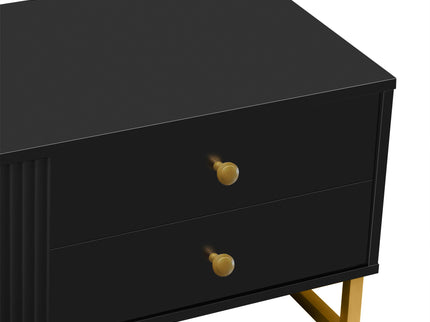 TV Media Console Table, TV Stand With Storage For Living Room - Black