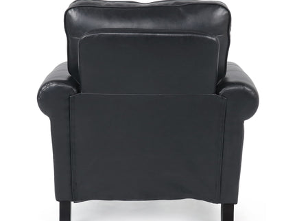 Contemporary Club Chair With Nailhead Trim And Rolled Armrests