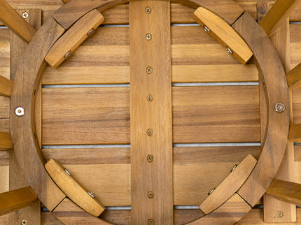 Outdoor Round Top Dining Table, Round Bistro Table - Teak