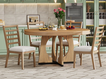 Round Dining Table Set For 4 With Chairs