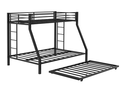 Bunk Bed For Kids, Convertible Frame With Ladders & Guardrail