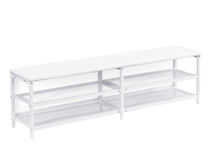Platform Bed With 2 Tier Storage Shelves, Storage Cabinet