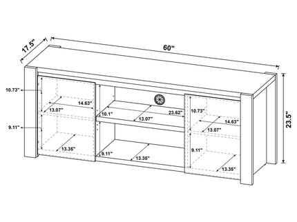 Susac - 3 Piece Entertainment Center With TV Stand And Media Towers - Light Oak