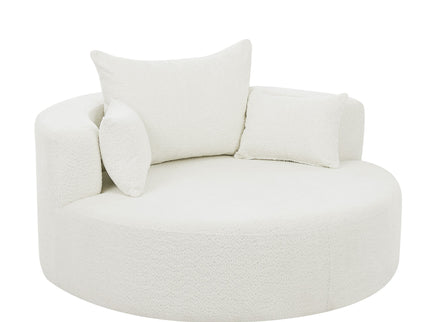 360° Swivel Chair Accent Barrel Chair With Removable Pillows