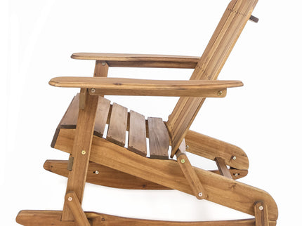 Outdoor Adirondack Rocking Chair With Hand Crafted Details