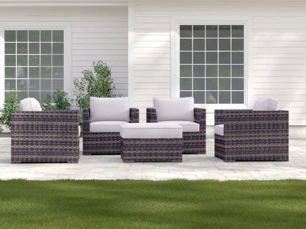 Outdoor Patio Chair Set For Patio With Foam Cushions