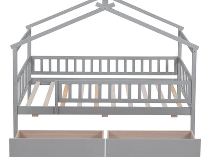 House Bed With 2 Drawers