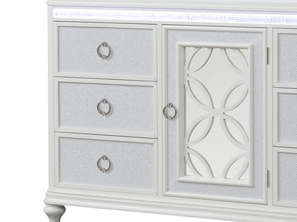 Abigale - 6 Drawer Dresser With LED (Includes Dresser Only, Mirror Not Included) - White