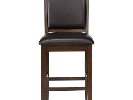 Dewey - Upholstered Counter Chair (Set of 2) - Walnut