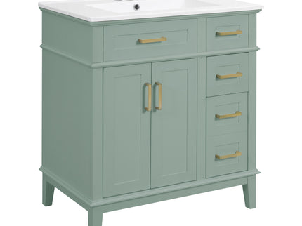 Modern Bathroom Vanity With Sink, Storage Cabinet, Soft Close Doors, Deep & Standard Drawers