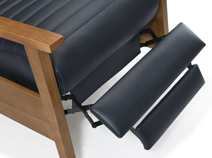 Asher - Modern Push Back Recliner With Wood Arms