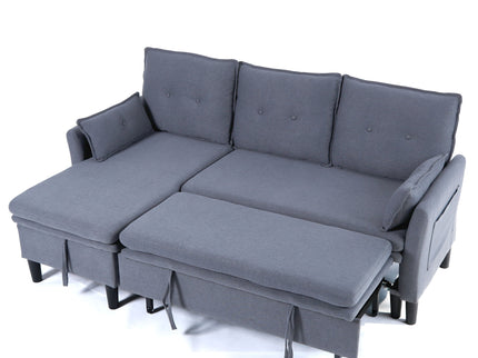 L-Shaped Reversible Chaise Sectional Sofa With Storage