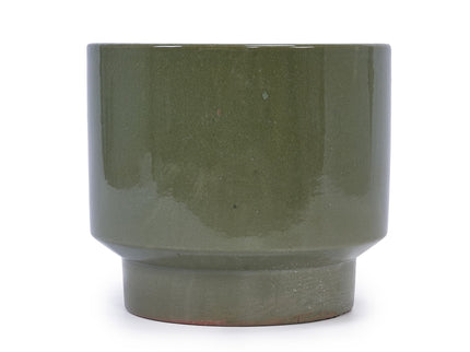 3 Pieces Ceramic Flowerpot, Planter For Patio, Garden Or Windowsills - Antique Light Green
