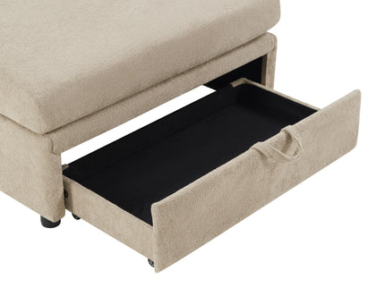 Modern Chaise Sofa With Hidden Storage For Living Room