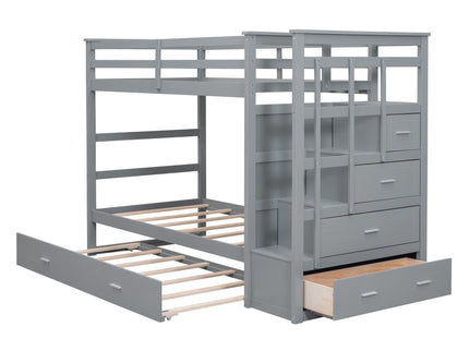 Bunk Bed With Trundle And Staircase