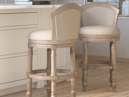 Barrel Back Stool With Swivel