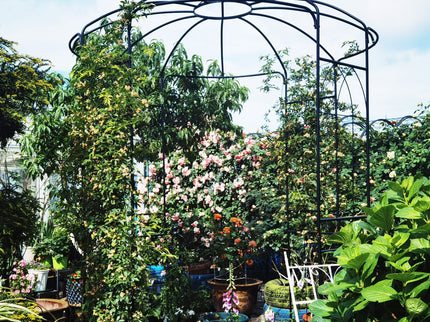 Metal Garden Arch Iron Garden Arbors Gazebo Dia High Birdcage Shape Pergola Pavilion For Wedding Ceremony