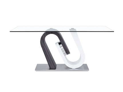 Anne - Dining Table - White / Gray