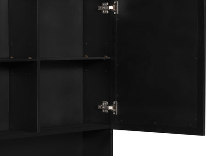 Wall Mounted Bathroom Medicine Cabinet With Double Mirrored Doors